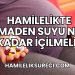 Hamilelikte Maden Suyu Ne Kadar İçilmeli?