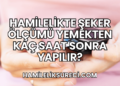 Hamilelikte Şeker Ölçümü Yemekten Kaç Saat Sonra Yapılır