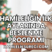 Hamileliğin İlk Aylarında Beslenme Programı