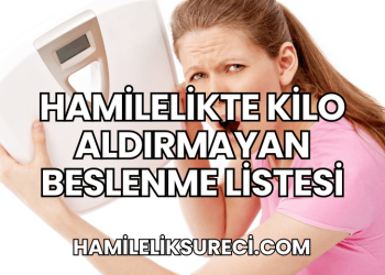 Hamilelikte Kilo Aldırmayan Beslenme Listesi