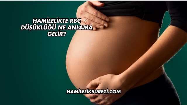 Hamilelikte Rbc Düşüklüğü Ne Anlama Gelir?