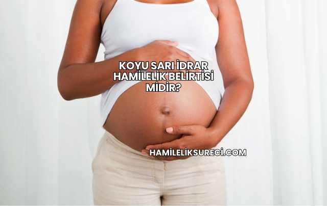 Koyu Sarı İdrar Hamilelik Belirtisi midir?