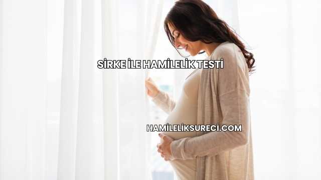 Sirke İle Hamilelik Testi