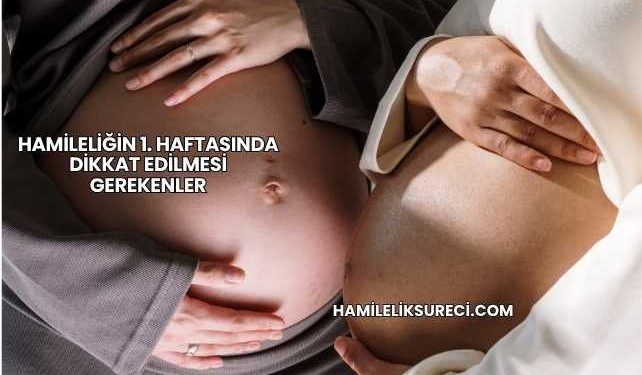 Hamileliğin 1. Haftasında Dikkat Edilmesi Gerekenler