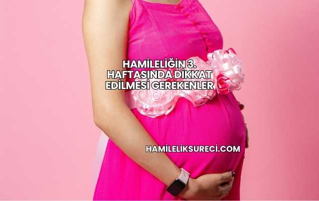 Hamileliğin 3. Haftasında Dikkat Edilmesi Gerekenler