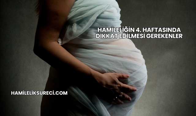 Hamileliğin 4. Haftasında Dikkat Edilmesi Gerekenler