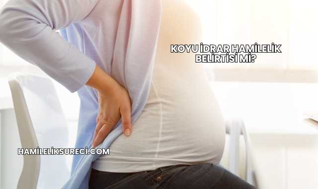Koyu İdrar Hamilelik Belirtisi mi?