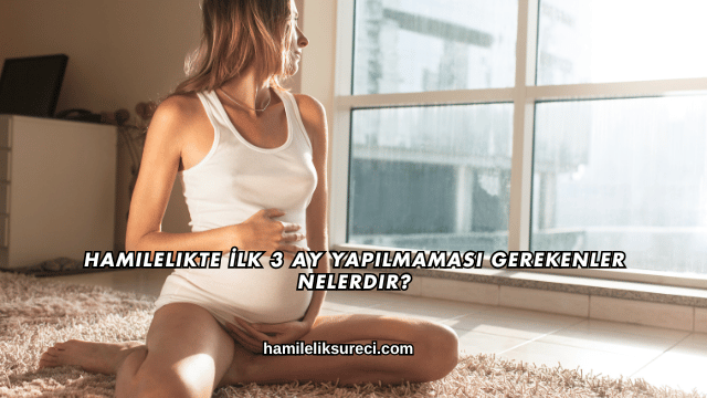 Hamilelikte İlk 3 Ay Yapılmaması Gerekenler Nelerdir?