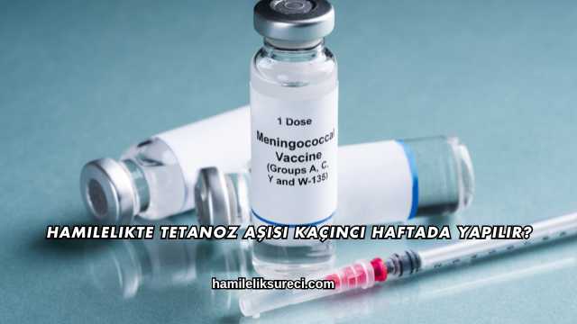 Hamilelikte Tetanoz Aşısı Kaçıncı Haftada Yapılır?