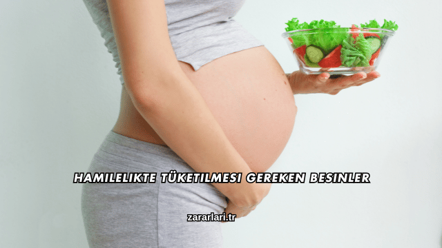 Hamilelikte Tüketilmesi Gereken Besinler